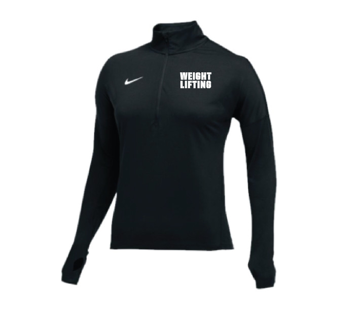 Nike Women's Weightlifting 1/2 Zip Dry Element Top - Black/White