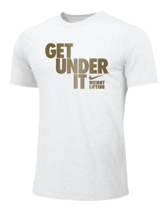 Nike Men's Weightlifting Get Under It Tee - White/Gold