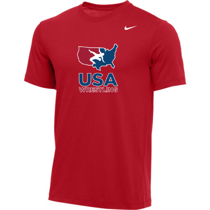 Nike Men's USA Wrestling Tee - Red