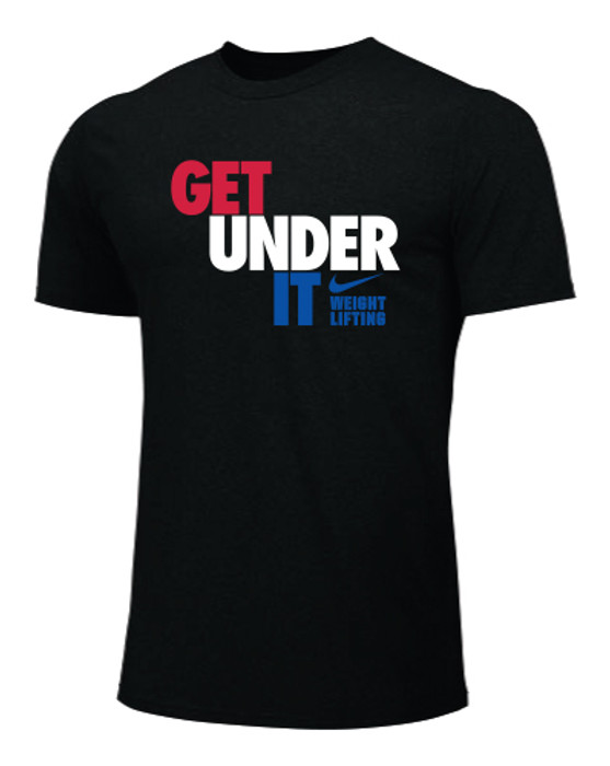 Nike Women's Weightlifting Get Under It Tee - Black/Red/White/Blue