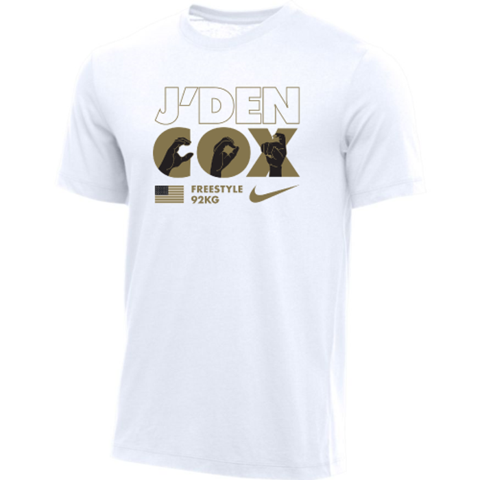 Nike Men's Wrestling J'den Cox Tee - White/Gold