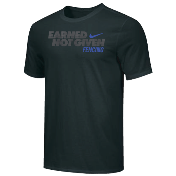 Nike Men's Fencing Earned Not Given Tee - Black/Grey/Blue