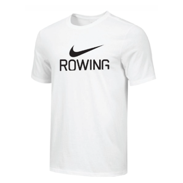 Nike Men's Rowing Black Swoosh Tee - White/Black