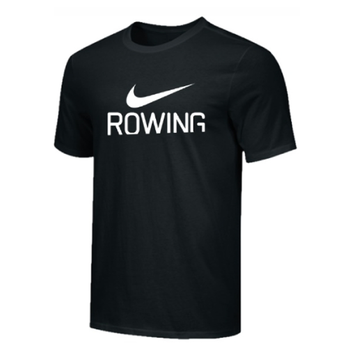 Nike Men's Rowing White Swoosh Tee - Black/White