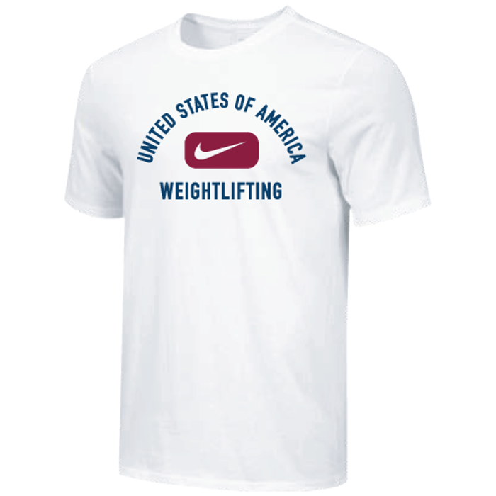 Nike Men's USA Weightlifting Arch USA Tee - White