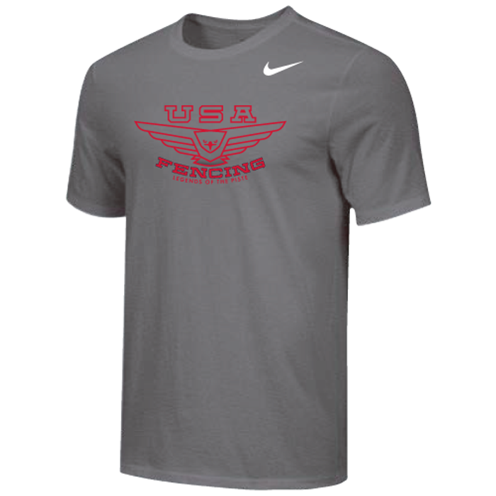 Nike Men's USA Fencing Legends of the Piste Tee - Grey/Red