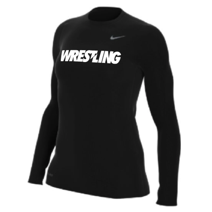 Nike Women's Wrestling Legend LS Crew - Black/Black/Cool Grey