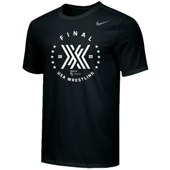 Nike Men's USA Wrestling Final X Round 2023 Cotton Tee - Black