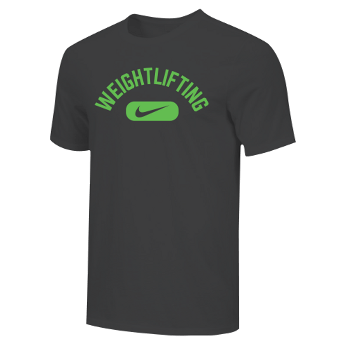 Nike Men's Weightlifting Swoosh Tee - Black/Glow in the Dark