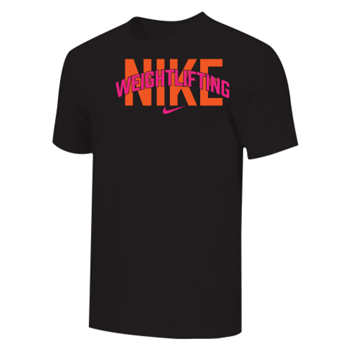 Nike Men's Weightlifting Arch Tee - Black/Pink/Orange