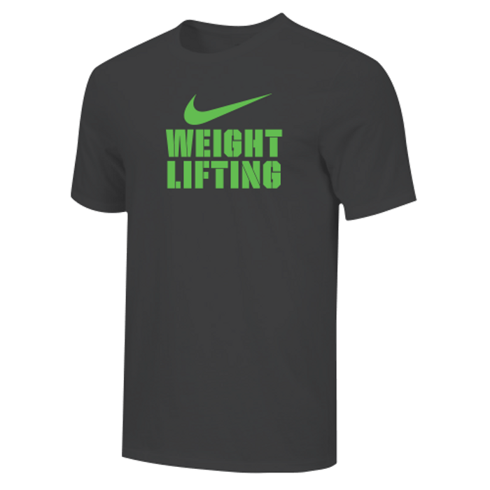 Nike Men's Weightlifting Stacked Tee - Black/Glow in the Dark