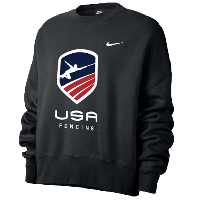 Nike Women’s USA Fencing Fleece Trend Crew - Black