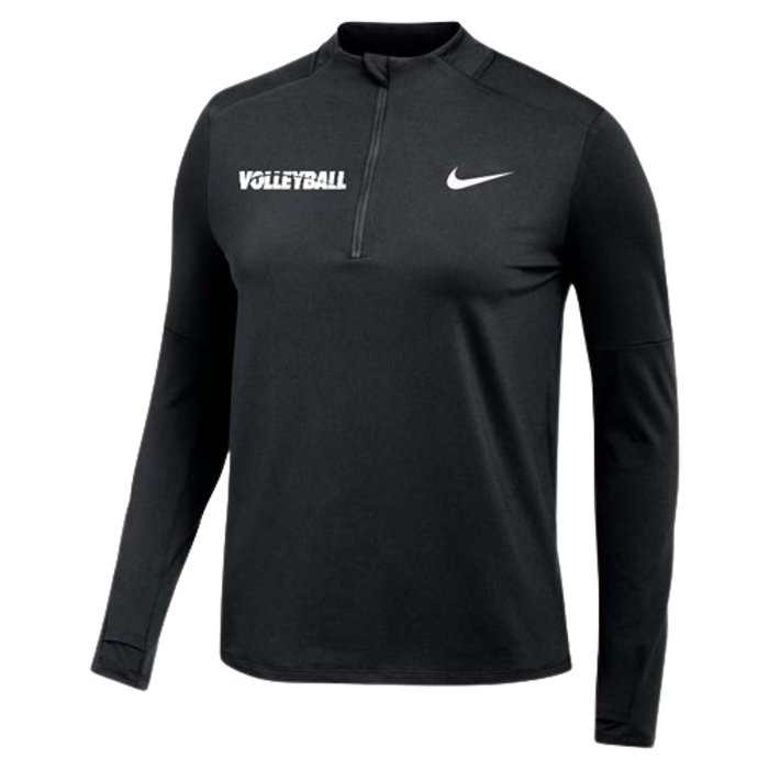 Nike Women's Volleyball Dri-Fit Element 1/2 Zip Top - Black/White