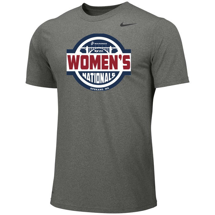 Nike Youth USA Wrestling Women's Nationals Dri-Fit Cotton Tee - Grey