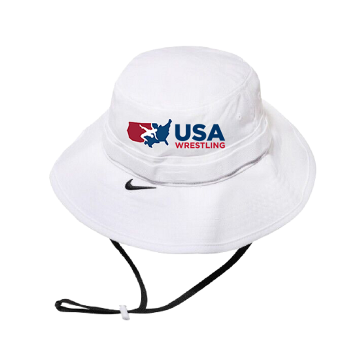 Nike USA Wrestling Dri-Fit Bucket Hat - White/Black