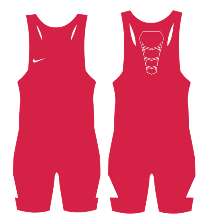 Nike Grappler Elite Wrestling Singlet - Scarlet / White