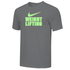 Nike Men's Weightlifting Stacked Tee - Grey/Glow in the Dark