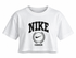 Nike Women's Cheer Crest Crop Dri-FIT Cotton Tee - White 