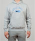 Nike Men's Volleyball Disc Club Hoodie - Dark Grey Heather/ Valor Blue