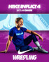 Nike Inflict 4 Wrestling Shoes - Color: 103 - White/ Hyper Violet Glacier/Blue Obsidian