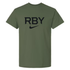 Nike Men's Dri-Fit Cotton Tee - RBY Solid Dark Swoosh - Medium Olive