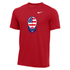 Nike Men's Dri-FIT Cotton Tee - NI Helmet - Red