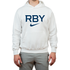 Nike Men's Club Fleece Pullover Hoodie - RBY Solid Dark Swoosh - White