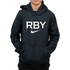 Nike Youth Club Fleece Pullover Hoodie - RBY Solid Light Swoosh - Black