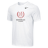 Nike Youth S/S 100% Cotton Tee - Massialas Crimson Dark - White