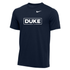 Nike Youth Wrestling Duke Wordmark Full Center Dri-Fit Cotton S/S Tee - Navy