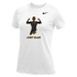 Nike Women's Wrestling AE Front Flex Name Dri-Fit Cotton SS Tee - White