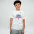 Nike Youth USA Boxing Split Logo Dri-Fit Cotton S/S Tee - White