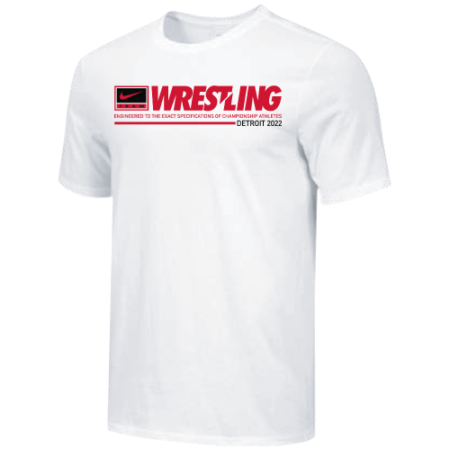 Nike Men's Wrestling Detroit Athlete Tee - Red/Black | Size: X-Large Unisex