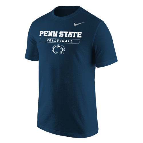 Nike Men's Volleyball Penn State Dri-Fit Cotton Short Sleeve Tee Navy