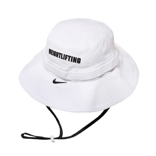 Nike Weightlifting Dri-FIT Bucket Hat - White/Black | Size: Small/Medium unisex