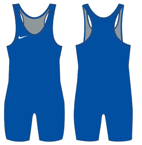 Nike Youth Savage 2 Wrestling Singlet - Game Royal / White