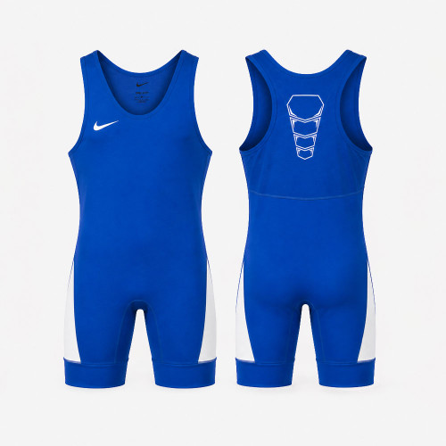 Nike Youth Grappler Elite Wrestling Singlet - Royal / White