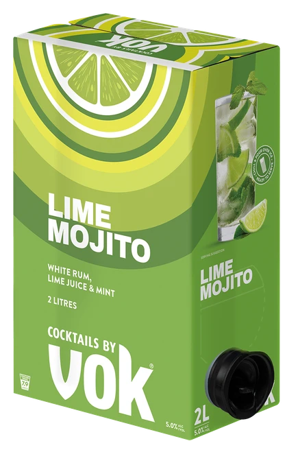 Vok Lime Mojito 5% 2L Batch Managed - 6pk