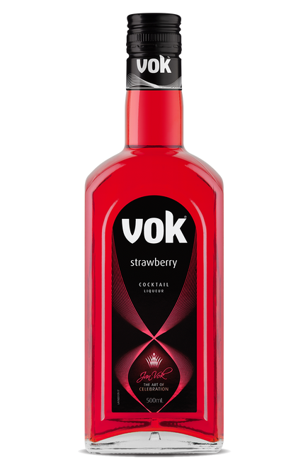 Vok Strawberry Liqueur 20% 500ml 6pk
