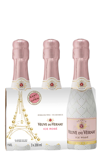 Veuve Du Vernay Ice Rosé (8 x 3 Pack) 200ml NV - 24pk