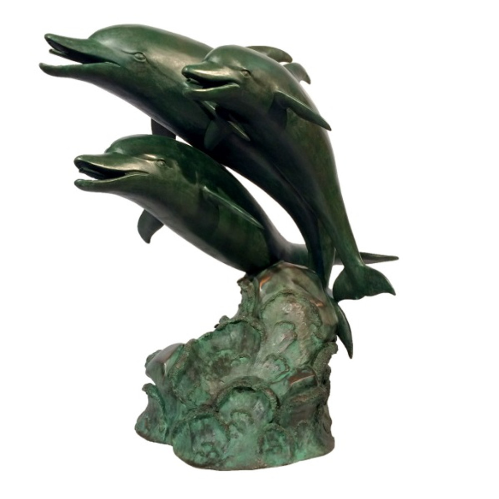 Three Dolphin Bronze Fountain Statue | Metropolitan Galleries | SRB45867