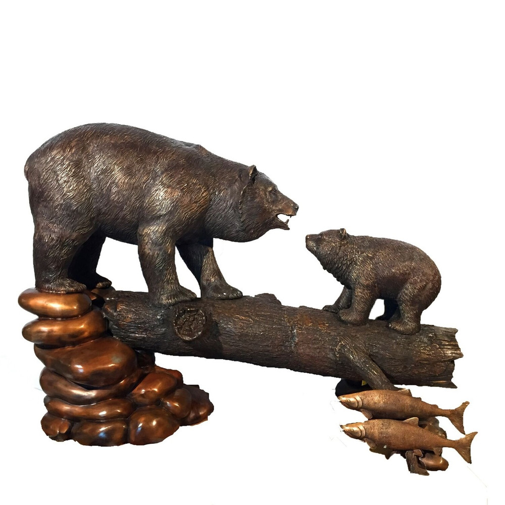 Bear and Cub Bronze Statue | Metropolitan Galleries | SRB49562-2