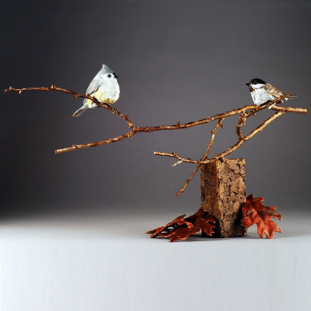 Chickadee Bronze Bird Sculpture "Close Encounter" | Mark Hopkins | 72027