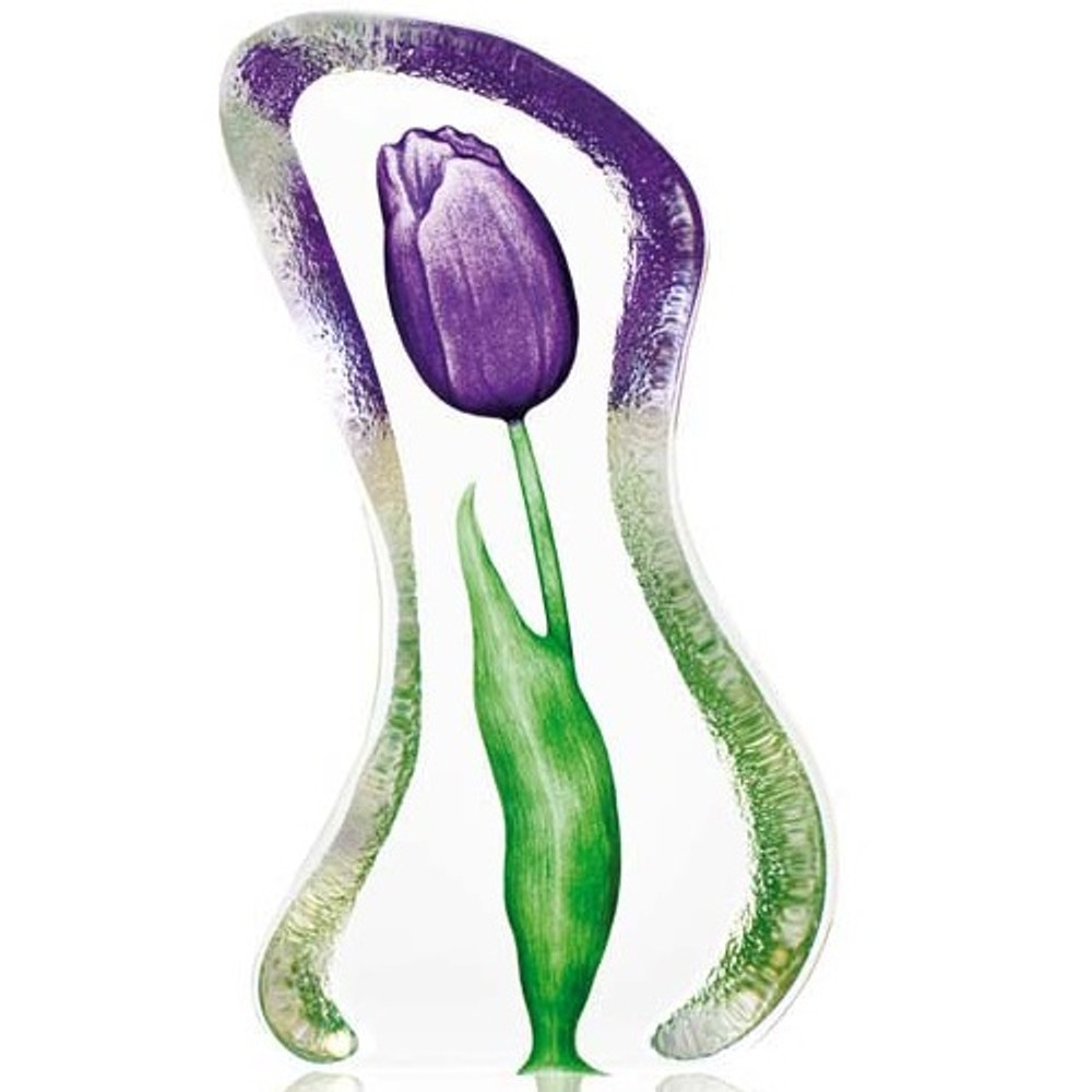 Tulip Purple Crystal Sculpture | 34011 | Mats Jonasson Maleras