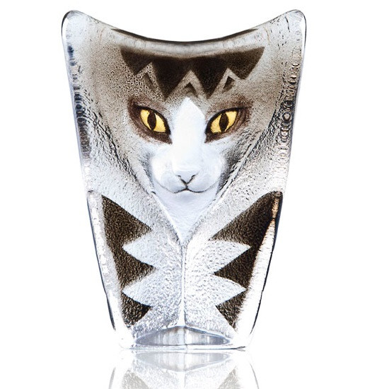 Cat Crystal Sculpture | Mats Jonasson Cat Crystal | Maleras