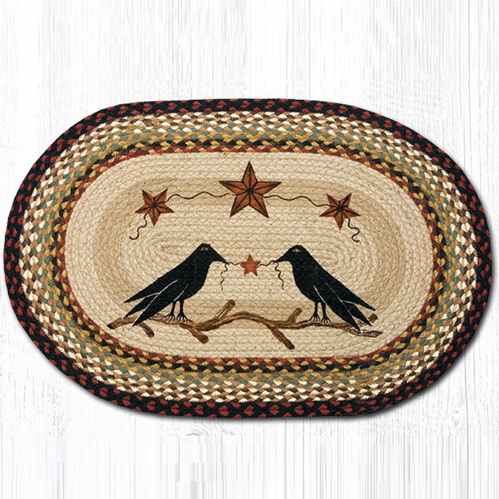Crow Oval Braided Rug | Capitol Earth Rugs | OP-19CBS