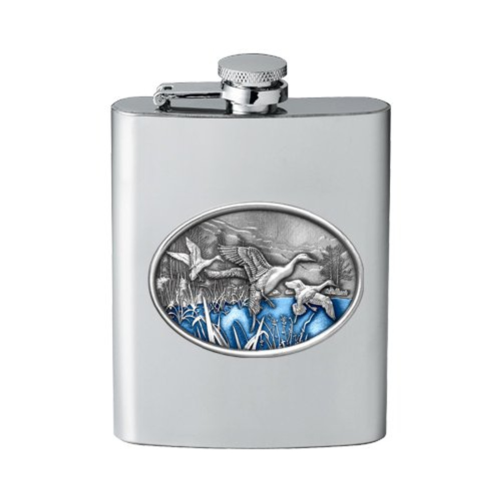 Pintail Duck Flask | Heritage Pewter | HPIFSK125EB