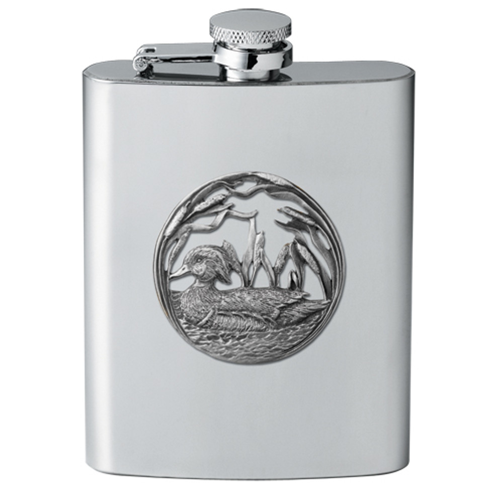 Wood Duck Flask | Heritage Pewter | HPIFSK4085