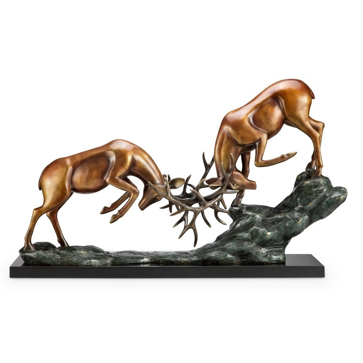 Deer Sculpture | Clash of Antlers | SPI Home