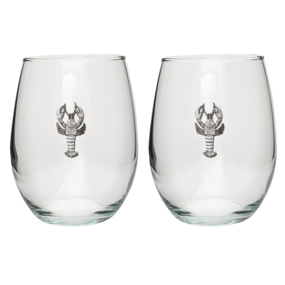 Lobster Stemless Goblet Set of 2 | Heritage Pewter | HPISGB3109